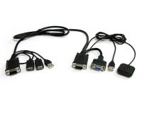 Startech.com Conmutador KVM VGA USB de 2 Puertos con Cable - Alimentado por USB c/Conmutacin Remota (SV221NANOU)